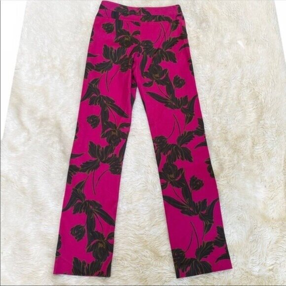 ALC Vaughn Floral Wool Blend Straight‑Leg Pant – Women’s 10 – Designer Print - Picture 3 of 3